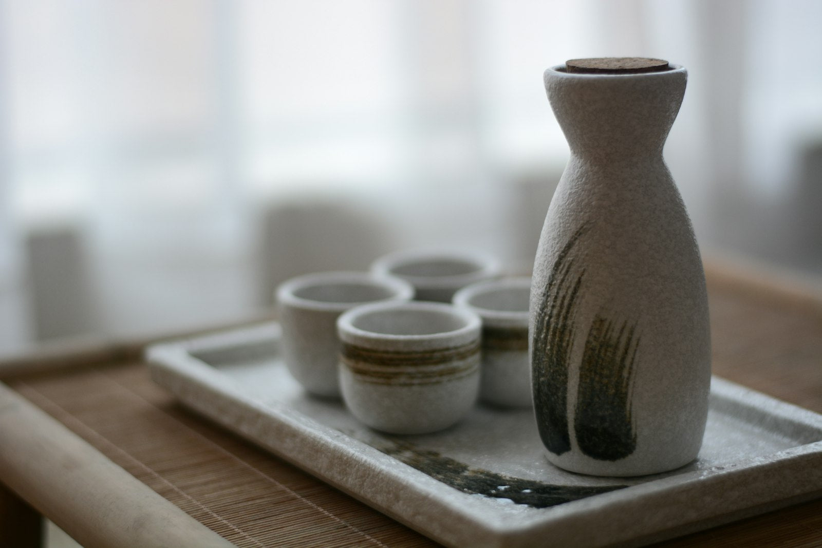 Keramikvase, matt-weiß