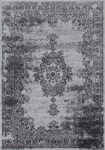 Fiona Grey Distressed Traditional Rug